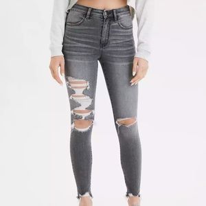 American Eagle Grey Ripped jeans
